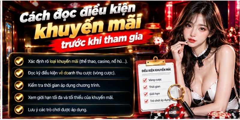 Khuyến Mãi SOXO66: Ưu Đãi Và Điều Kiện Cần Biết 3 Cách đọc điều kiện khuyến mãi trước khi tham gia