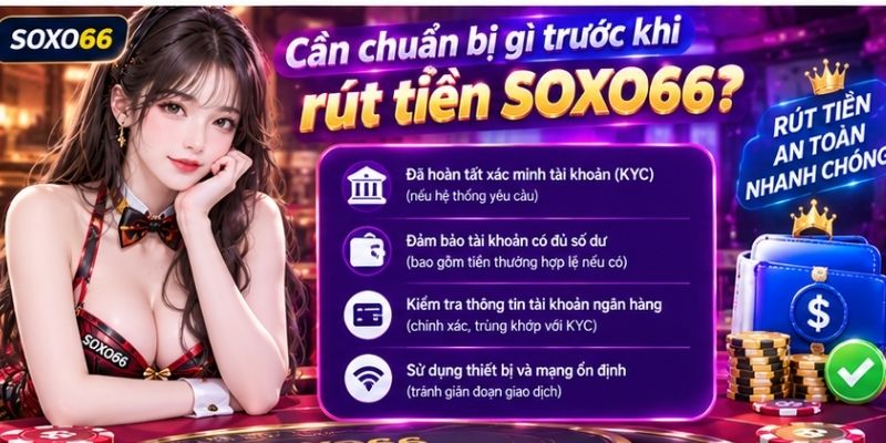 Rút Tiền SOXO66: Cách Tạo Lệnh Và Xử Lý Lệnh Chậm 2 Cần chuẩn bị gì trước khi rút tiền SOXO66?